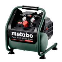 Compresor Metabo a batería de 18v Power 160-5 18 LTX BL OF