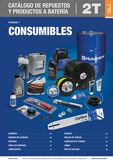 Catálogo Grupo Rumbo de repuestos y accesorios 2T y productos a batería - Unidad 1